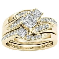 Dnevni pokloni za žene Prstenje za žene za žene Prsten okrugli dijamant vjenčani opseg godišnjica poklon pribor za prstenje veličine 5