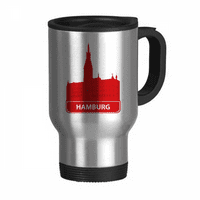 Hamburg Njemačka Crvena znamenitost putni peglica Flip poklopac od nehrđajućeg čelika CUP THER Termos