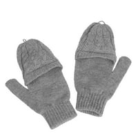 Zimske rukavice, ms. Lijepa pet f-ingera tanke pletene rukavice od vunene rukavice na pola prste rukavice