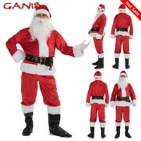 Canis set Božić Santa Claus kostim Cosplay zimska topla odjeća Mašinska haljina za muškarce odijelo