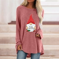 Ženski Flowy cvjetni tunički vrhovi za gamaše Jedrine košulje Dressy Ležerne prilike za božićnu bluzu