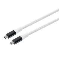 Mono izdržljiv USB 3. GEN TIP-C PODACI I POWER KEVLAR Ojačani kabel za pletenje - metar - bijeli
