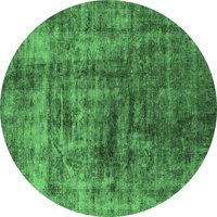 Ahgly Company u zatvorenom okruglom solidno smaragdno zelenim modernim prostirkama područja, 3 'runda