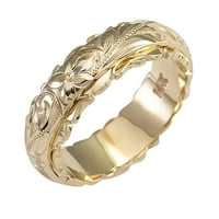 Yubnlvae prstenovi klizni srebrni prstenovi elegantni vjenčani zlatni i nakit cvjetni prstenovi zlatni
