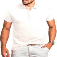 Abtel muns ljetni vrhovi dolje polo majica Comfy t majice muškarci casual beach majica bijeli xl