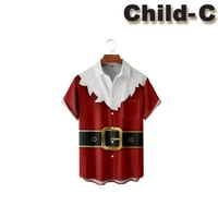 Muške i dječje Djed Santa Ispis Ležerne prilike prozračne košulje s kratkim rukavima
