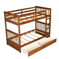 Twin preko dvokrevetne krevete sa dva od pohrane i ljestvici i sigurnosnim štitnikom, kabriolet kreveti
