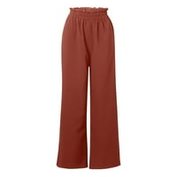 Vivianyo HD ljetne hlače za žene, Ležerne prilike, pune pamučne posteljine, elastične struke duge širine