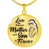 Ljubav između majke i sina zauvijek je krug ogrlica 18k zlato 18-22