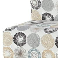 BENJARA BM Drvena akcentna stolica sa presvlakom od tkanine, višebojna