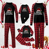 Porodični božićni podudaranje porodičnih pidžama za muškarce za muškarce Funny Elk jelen Ispis PJS Holiday