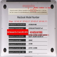 Kaishek plastična tvrda futrola za puštanje starog Macbook Pro re mrežni prikaz Model: A1425 Cvijet