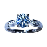 Duhgbne ženski sjajni prsten cirkonski dijamant personalizirani prsten za angažman princeze