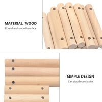 Okrugle drvne štapiće Drvene šipke Nedovršene drvene šipke za DIY PET igračke