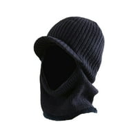 Zimska topla maska ​​šešir izopačani na vjetrovitosti vizir Beanie vrat topliji šešir za muškarce