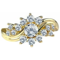 Yinguo Exquisite Creative Gift Snowflake prstena personalizirana divlja bakrena prstena 6- 6