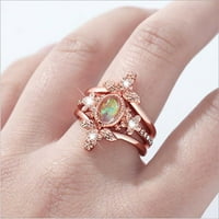 Duhgbne Fashion Rose Gold Diamond Ring za žene Angažovanje prstenarskih poklona