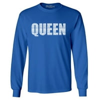 Shop4ever Muška kraljica afrička majica uzorak s dugim rukavima velika kraljevska plava