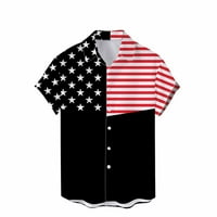 Košulja Muške ovratnike Vrhunska majica Muške nezavisnosti Dan zastava 3D Digitalni tisak Personalizirani