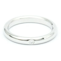 Ovjereno korišteno prsten za slaganje tiffany-a Elsa Peretti Platinum Diamond Band Prsten Carat 0.02