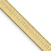 14k žuto zlato svilenkasti žičani zipnik napravljen u Dominikanskoj republici SLK040-24