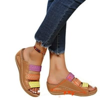 Ortopedska sandala za žene Drćene ljetne sandale sa lukom Podrška Ležerne prilike otvorene ploče sa