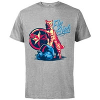 Marvel kapetan Marvel Fly High Goose Cat - majica kratkih rukava za odrasle - prilagođeno-atletski heather