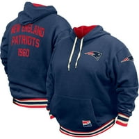 Muška nova Era Navy New England Patriots Big & visoki NFL pulover Hoode