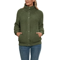 KETYYH-CHN B Grijane jakne za žene ženske plus veličine 1x-micro meka kaput jakne