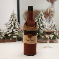 Dekoracija Wirlsweal Wine Santa Claus Snjegovinski jeleer Vreća za vino za ručice Ormar za ručavanje, božićni pivo Champagne boce Poklopac festivala