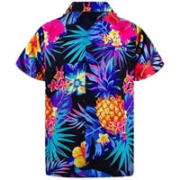 Ženski vrhovi plus veličina Dame Funky Hawaiian košulja bluza Frontpocket odlazi cvijeće Ispis ananasa