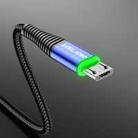 Toyella Android podaci kabela LED svijetlo zeleno svjetlo Micro USB mobilni telefon za punjenje kabela