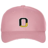 Daxton Dva tona početna slova broje strukturirani bejzbol šešir, ružičasti šešir, slovo o