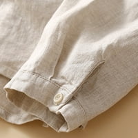 Vrhovi za žene s gumbom dolje Bluze Ležerne majica kratki rukav V-izrez dukseri na vrhu