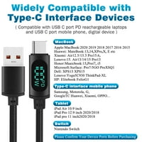 Urban USB C do USB C kabel 3,3ft 7A 100W, 2pack, USB 2. TIP CAPLY CABLE Brzo naboj za Poco Reloaded,
