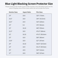 Tomshine Blue Bloking Screen Stratene stranice Opcionalni instalacijski sjaj zaglavlje za 23,8 '' monitor