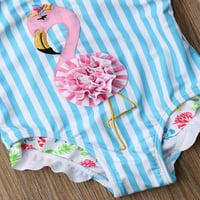 Dječje djece Dječje djevojke 3D Flamingo Bikini kupaći kostimi kupaći kupaći kupaći odijelo plaža