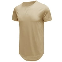 Jsaierl Muške čvrste boje Jednostavne majice Casual okrugli izrez Fitness majice Ljetna kratka rukava