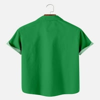 Muška majica St. Patrick's Day Green Print Casual Shortsleeve Dugme-down Havajske košulje na plaži Majice