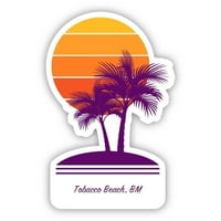 Plaža duhana Bermuda Suvenir Vinil naljepnica naljepnica dlan dizajn