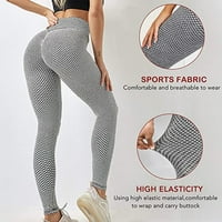 Butt Lift Yoga hlače, ruched guzica za guzicu za podizanje teksturiranih plijena za podizanje anti-celulitnih