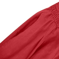 Naughtyhood posteljina hlače, ženski casual tanki visoki elastični struk čvrste boje Sportske pamučne