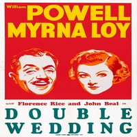 Dvokrevetna vjenčana poster umjetnosti s lijeve strane: William Powell Myrna Loy Movie Poster Masterprint