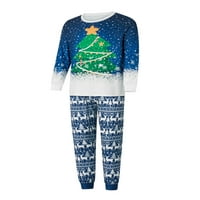 Amiliee Christmas Obiteljski Pajamas Podudaranje set Božićno drvce Ispiši vrhunske hlače Odmor Pomičnost Porodično spavanje PJS
