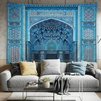 Marokanski arhitektonski tapiserija viseći islamski vintage luksuzni geometrijski europski boemski dekor