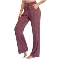 Viikei teretne hlače Žene posteljine žene Žene Ljetne hlače za široke noge za žene Modne ženske džepove