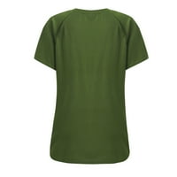 Odjeća dame moda v izrezani pulover casual green 5xl