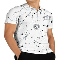 Glookwis muški kratki rukav Tee Basic T majice Atletska klasična majica 3D digitalna štampa cvjetna bluza za bluzu od polo majica
