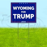 Wyoming za Trumpov znak dvorišta, uključuje metalni stup udio