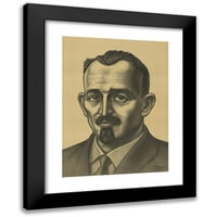 Karl Wiener Black Modern Framed Museum Art Print pod nazivom - Portret čovjeka